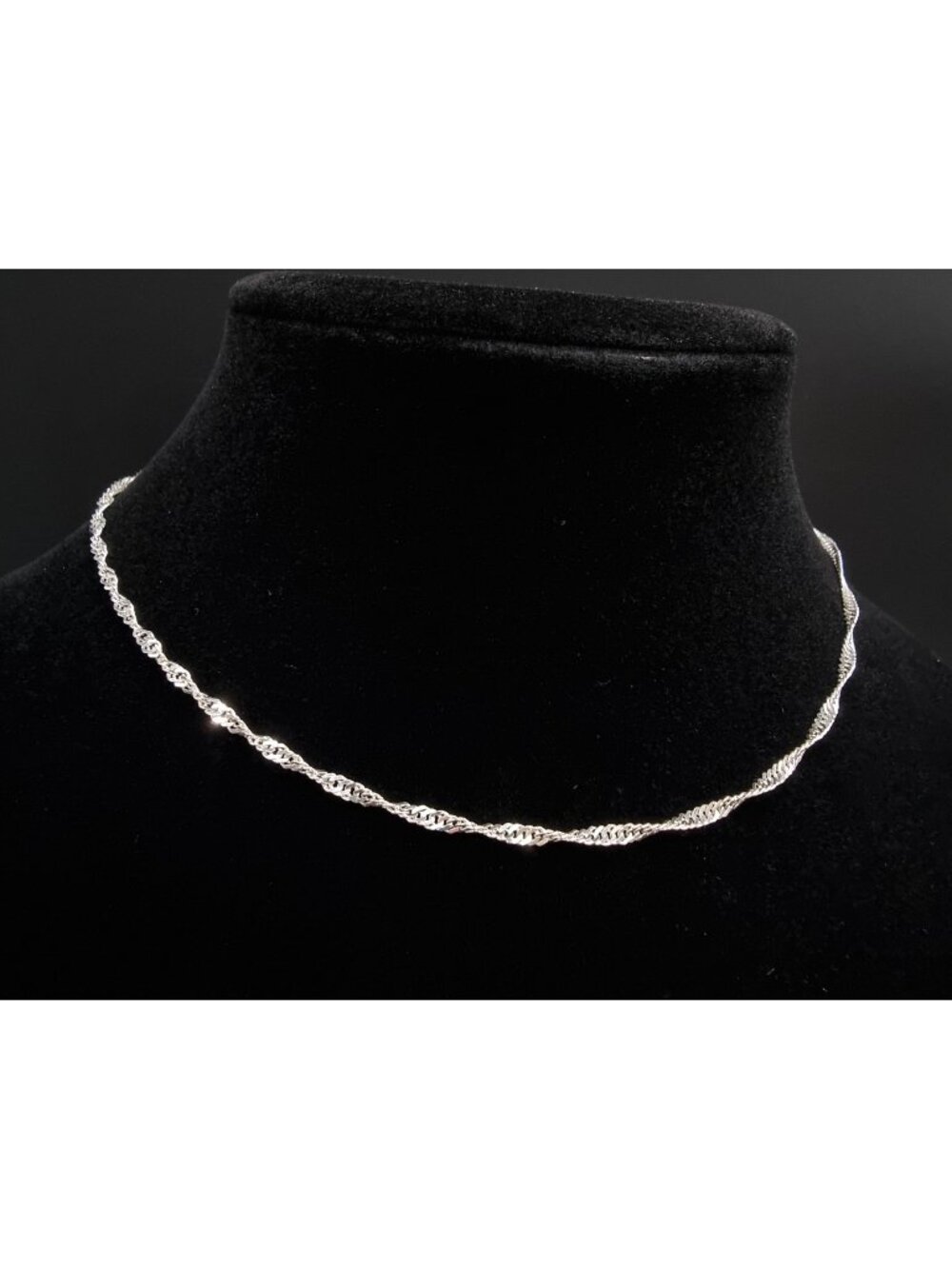 Vintage 1990's 925 Sterling Silver Italy Twisted Rope Chain Necklace